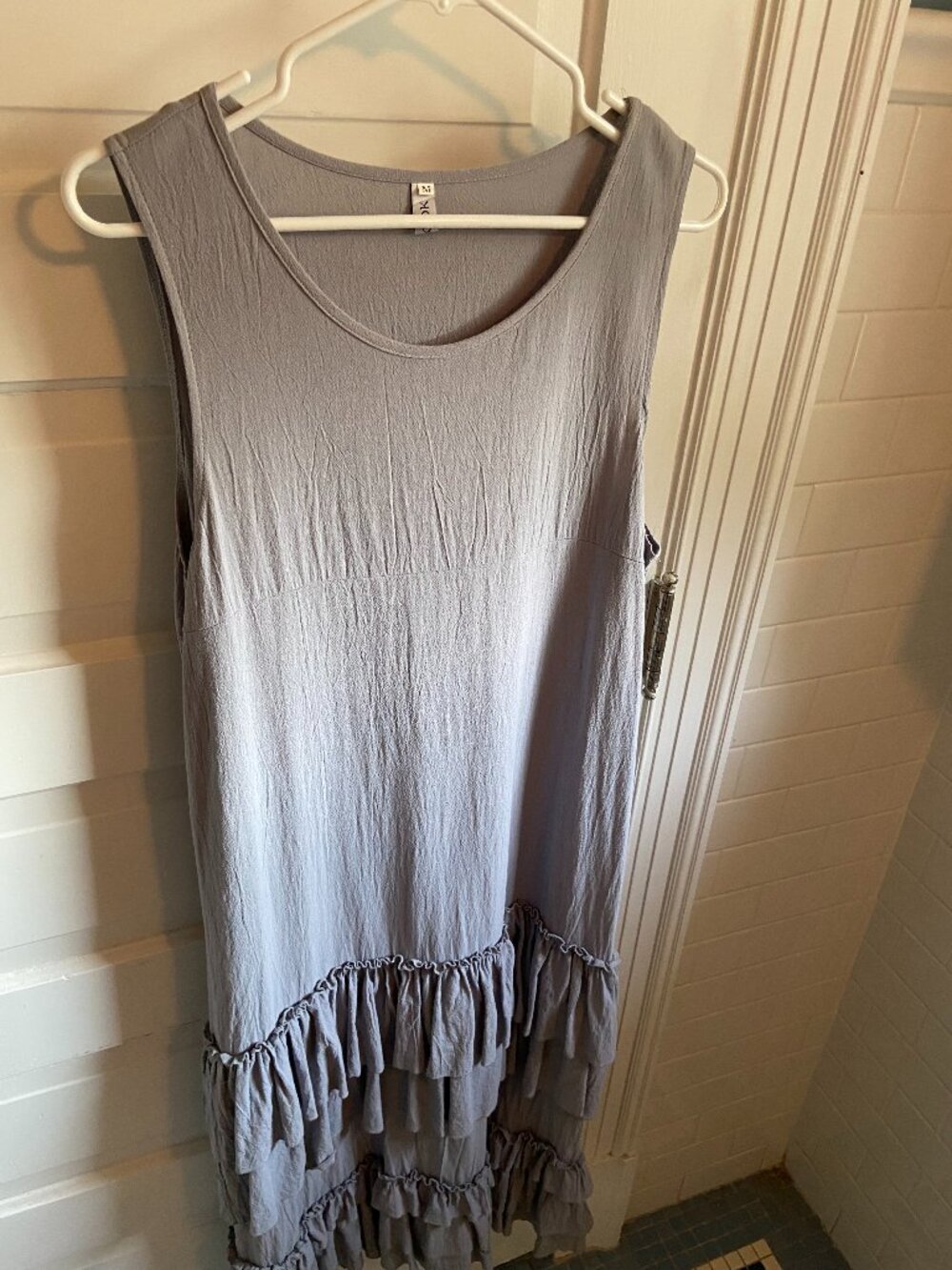 Misslook Women's Plus Size Sleeveless Maxi Dress – Gray  -  Medium